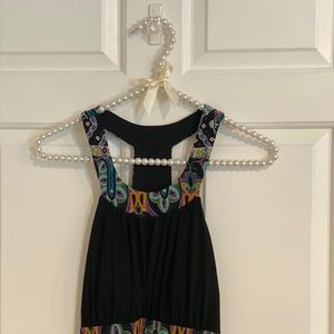 Tribal print maxi dress with built in bra